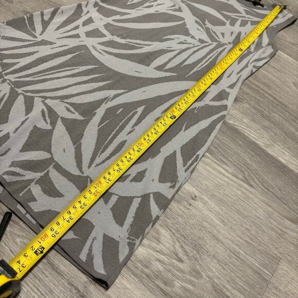 Tommy Bahama Dunbar Palms Gray Tropical Sleeveless Knit Sheath Dress Size M - Picture 6 of 9